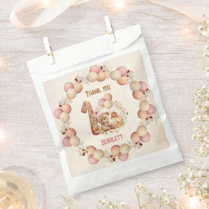 Sachets En Papier Béary d'automne 1er anniversaire fille Favoriser l