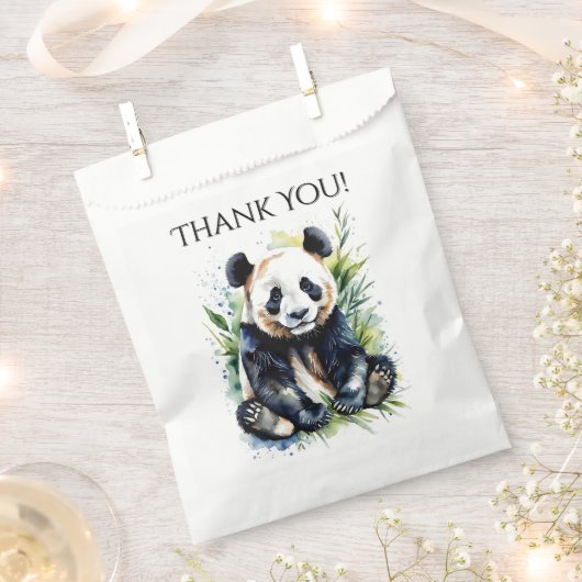 Sachets En Papier Beau Aquarelle Panda Bear Merci (Coupé)
