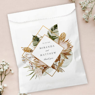 Sachets En Papier Beau Boho Botanique Mariage de cadre géométrique B