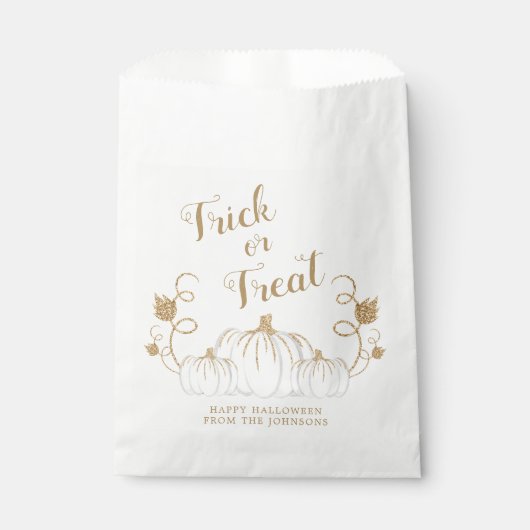Sachets En Papier Beau Citrouille Trick Ou Treat Halloween (Devant)