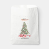 Sachets En Papier Beau Noël Arbre Aquarelle Vacances Art (Devant)