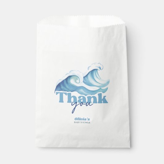 Sachets En Papier Bébé à bord Merci Baby shower (Devant)