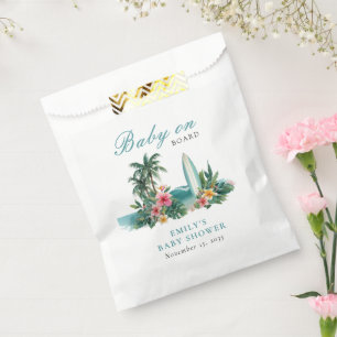 Sachets En Papier Bébé à Bord Surf Baby Shower Plage