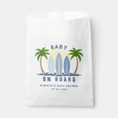 Sachets En Papier Bébé à bord surf splash bleu bébé garçon douche (Devant)