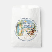 Sachets En Papier Bébé À Bord Surfboard Teddy Bear Baby shower (Devant)