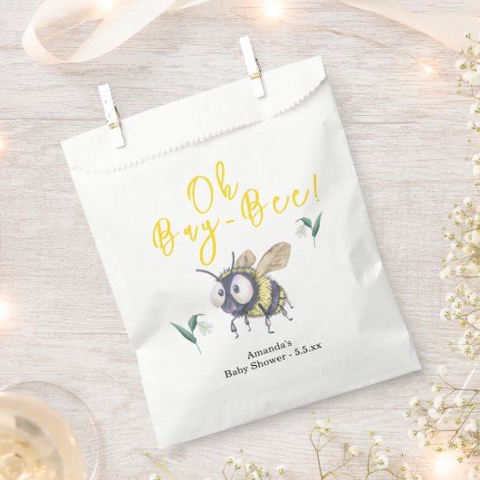 Sachets En Papier Bébé abeille shower (Coupé)