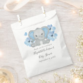 Sachets En Papier Bébé bleu garçon éléphant Baby shower fleurs ballo (Coupé)