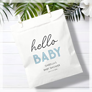 Sachets En Papier Bébé Bonjour bleu BABY SHOWER