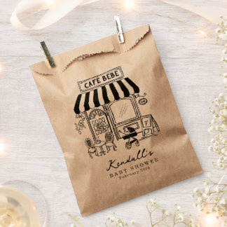 Sachets En Papier Bebe Cafe Home cafe themed Baby shower