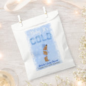 Sachets En Papier Bébé C'est Flocon de Neige Bleu Ethnique Garçon Do (Coupé)