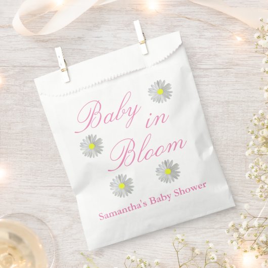 Sachets En Papier Bébé dans le Baby shower en fleur (Coupé)