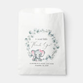 Sachets En Papier Bébé Eléphant mignon fille Douche Merci (Devant)