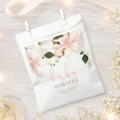 Sachets En Papier Bébé en Fleur blanc rose lys (Coupé)