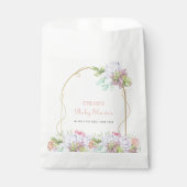 Sachets En Papier Bébé En Fleur Boho Arch Baby shower Cactus (Devant)