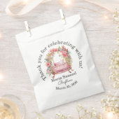 Sachets En Papier Bébé floral Bébé Sticker rose (Coupé)