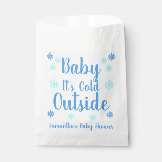 Sachets En Papier Bébé Il fait froid dehors (Devant)