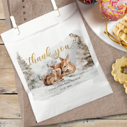 Sachets En Papier Bébé il fait froid dehors Carte de remerciements d