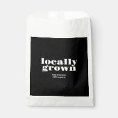 Sachets En Papier Bébé local | Noir moderne 100% bio (Devant)