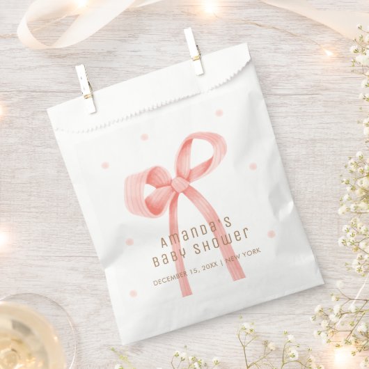 Sachets En Papier Bébé mignon Polka Dot Bow Baby shower (Coupé)