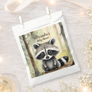 Sachets En Papier Bébé mignon Raccoon Sexe Baby shower neutre