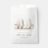 Sachets En Papier Bébé neutre à bord Baby shower de surf (Devant)