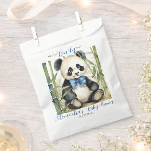 Sachets En Papier Bébé Panda Ours Bearly Wait Boy Baby shower