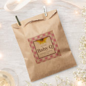 Sachets En Papier Bébé Q En vichy rose et tournesol (Coupé)