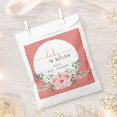 Sachets En Papier Bébé rose pâle dans douche fleurie (Coupé)