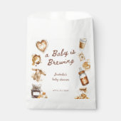 Sachets En Papier Bébé se prépare un café Bébé Brun Shower (Devant)
