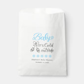 Sachets En Papier Bébé son froid dehors Baby shower garçon (Devant)
