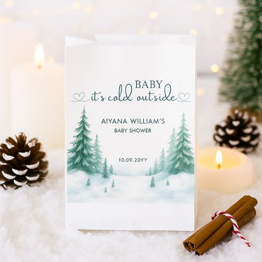 Sachets En Papier Bébé son froid hors du Baby shower d'hiver fête