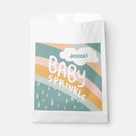 Sachets En Papier BÉBÉ SPRINKLE Cute Nuds Rainbow Rain CUSTOM (Devant)