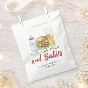 Sachets En Papier Bébés, Burgers et Baby shower de bière 