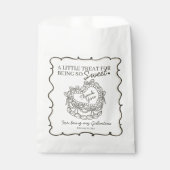 Sachets En Papier Beige Bow Retro Coquette gâteau Galentines (Devant)