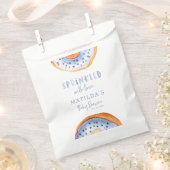 Sachets En Papier beigne baby shower bleu girly accueil mignon (Coupé)