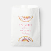 Sachets En Papier beigne baby shower rose girly accueil mignon (Devant)