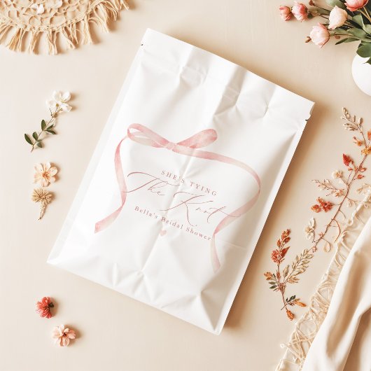 Sachets En Papier BELLA Rouge Bow Elle se marie Shower Nuptial