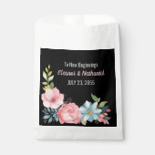 Sachets En Papier Belle aquarelle colorée Mariage floral (Devant)
