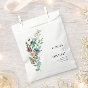 Sachets En Papier Belle aquarelle Floral Bouquet Mariage