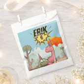 Sachets En Papier Belle Caricature Dinosaur Anniversaire (Coupé)