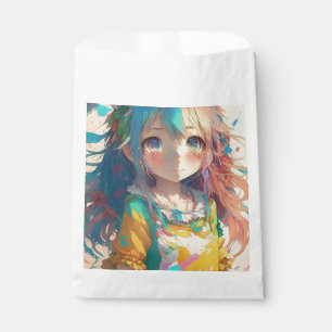 Sachets En Papier Belle Fille Anime Colorée Passe une Belle Journée