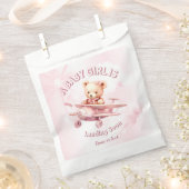 Sachets En Papier Belle fille Bébé Ours Pilote Avion Rose Belle (Coupé)