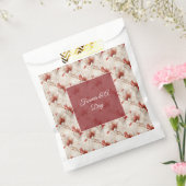 Sachets En Papier Belle Fleur Rouge Blanc (Scellé)