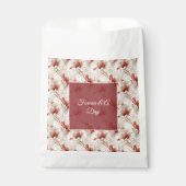 Sachets En Papier Belle Fleur Rouge Blanc (Devant)