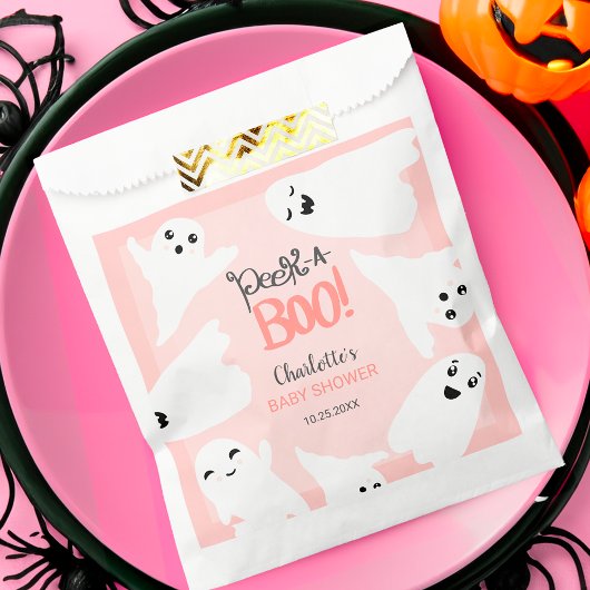 Sachets En Papier Belle Halloween fantômes baby shower rose