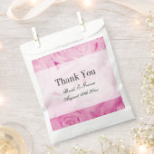 Sachets En Papier Belle rose rose rose mariage design photo (Coupé)