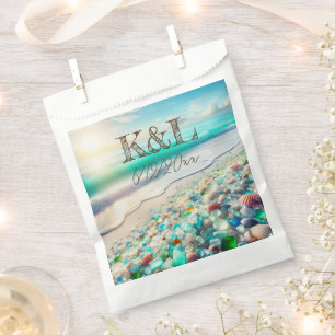 Sachets En Papier Belle vague océanique et verre de mer Personnalisé