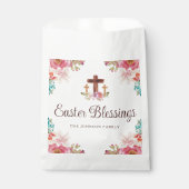 Sachets En Papier Bénédiction de Pâques Croix florale (Devant)