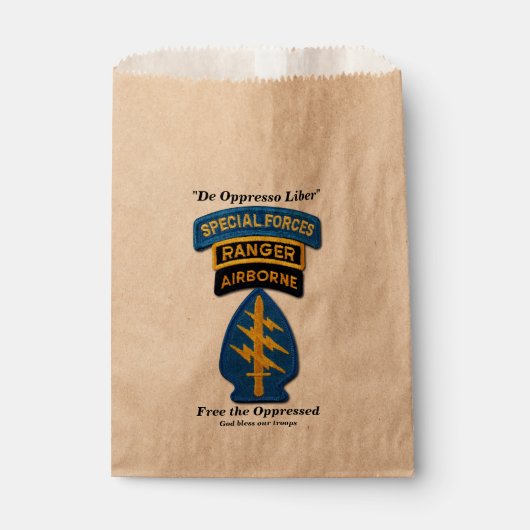Sachets En Papier Berets verts du groupe des forces spéciales SFG SF (Devant)