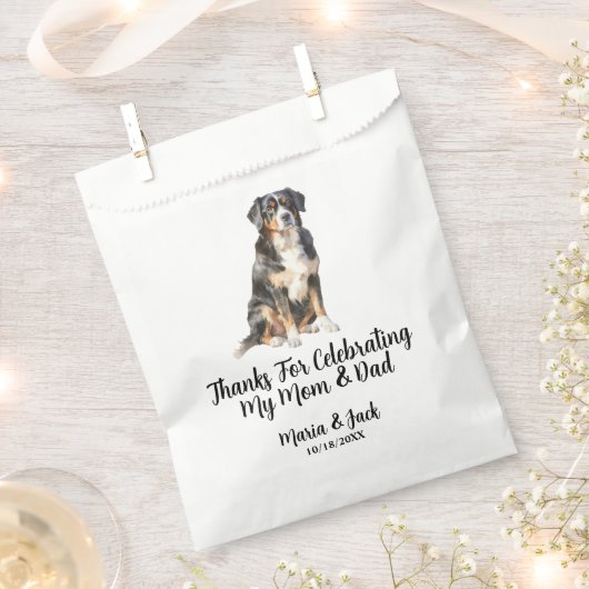 Sachets En Papier Bernese Mountain Dog Pet Cocktail Mariage (Coupé)
